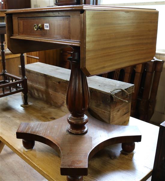 Inlaid drop flap table